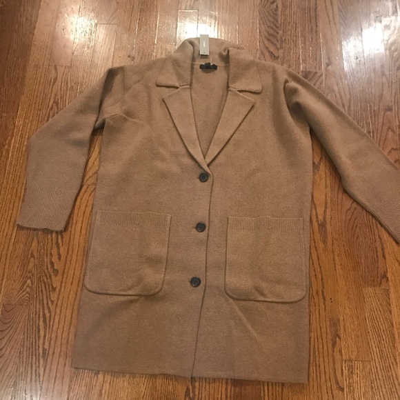 Rare 2022 J Crew collared sweater coat small NWT - Picture 1 of 5
